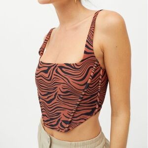 Urban Outfitters Tiger Stripe Micro Corset